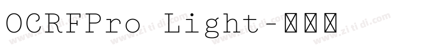 OCRFPro Light字体转换